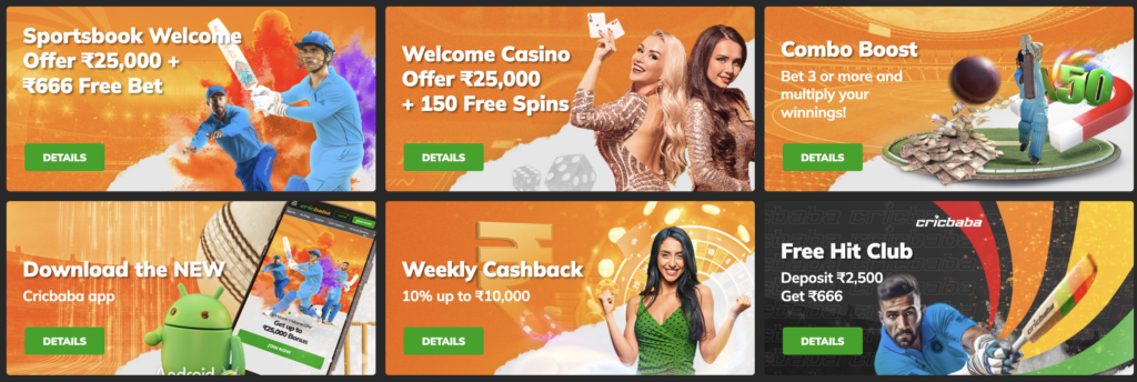 Cricbaba Casino bonus