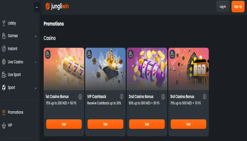 Casino Jungliwin Bonuses and Promotions